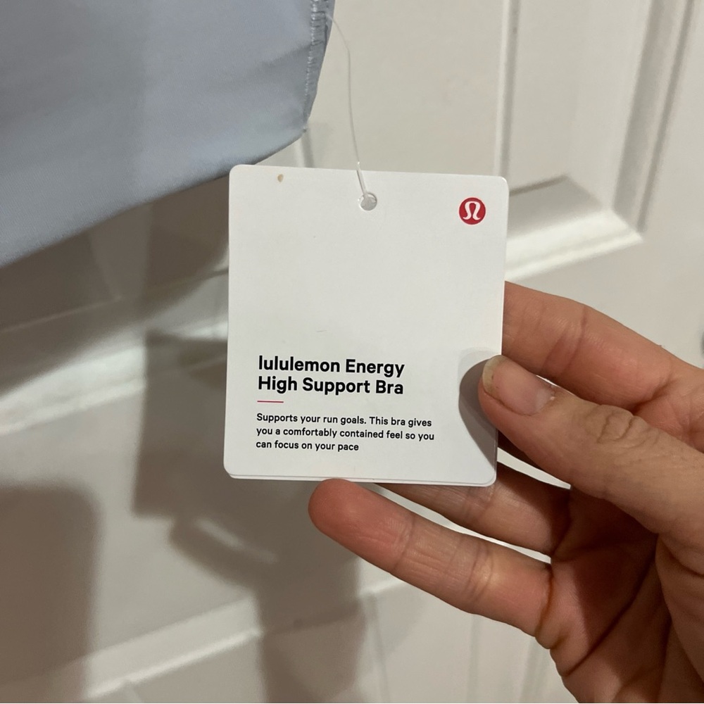 Lululemon Athletica Light Gray Cross-Back Sports Bra - Picture 2 of 7